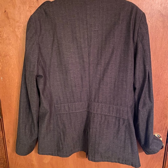 Men’s Guess tab collar jacket/sport coat XL charcoal gray - Picture 4 of 10